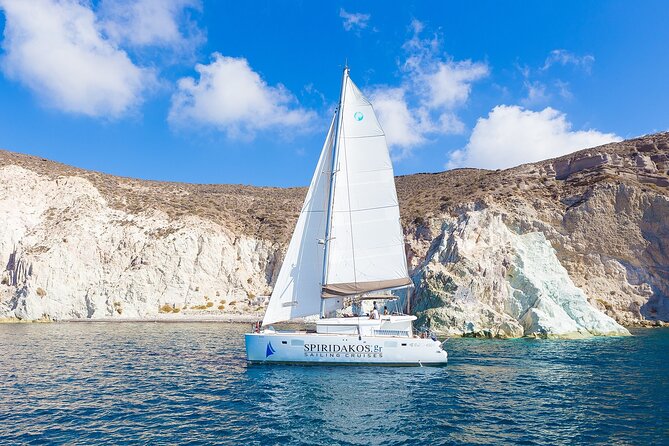 Santorini Classic Catamaran Cruise With Meal Drinks and Transfers