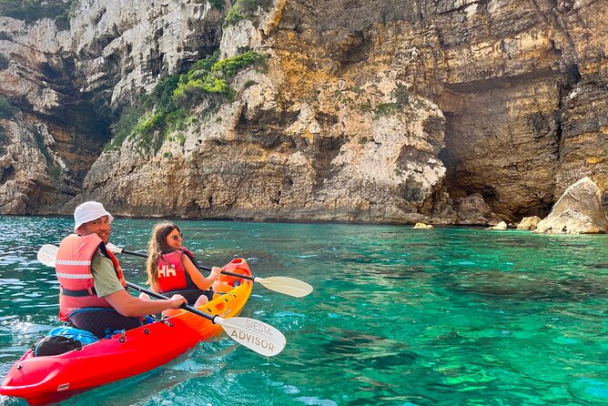 Kayak Paradise: Cala Portixol Snorkel, Cave & Cliff Jumping Tour - Included Features
