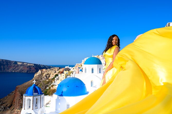 Private Flying Dress Photoshoot 2h in Santorini, Pick up Included - Photoshoot Locations in Santorini