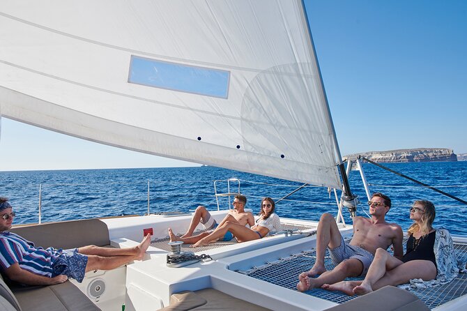 Santorini Platinum Catamaran Cruise With Meal, BBQ and Open Bar - Water Activities and Attractions