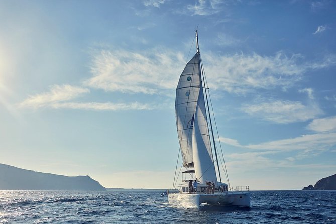 Santorini Sunset Luxury Sailing Catamaran Cruise With Bbq, Drinks, Transfer - Traditional Greek Barbecue