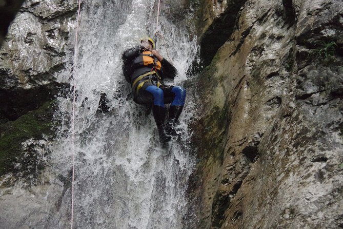 Canyoning in Susec Canyon - Sliding Down Rock Faces