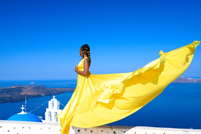 Private Flying Dress Photoshoot 2h in Santorini, Pick up Included - Cancellation and Refund Policy