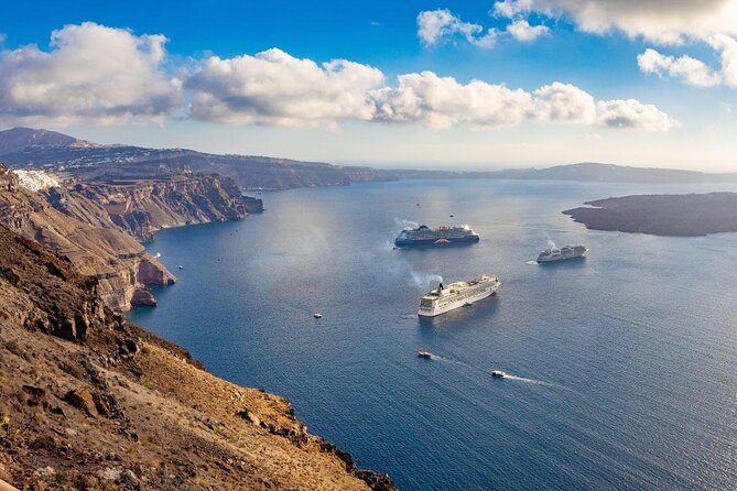 Santorini Platinum Catamaran Cruise With Meal, BBQ and Open Bar - Key Points