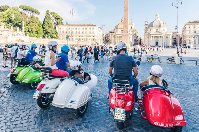 Highlights of Rome Vespa Sidecar Tour in the Afternoon With Gourmet Gelato Stop - Meeting and Pickup Details
