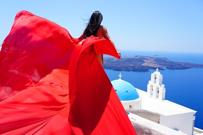 Private Flying Dress Photoshoot 2h in Santorini, Pick up Included - Additional Considerations