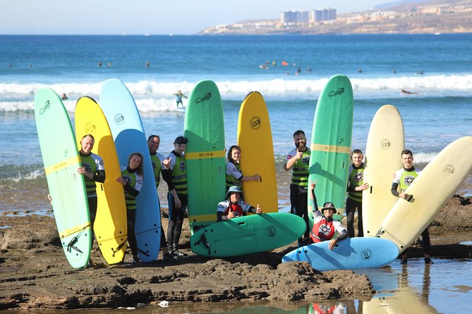 Group Surfing Lesson at Playa De Las Américas, Tenerife - Just The Basics