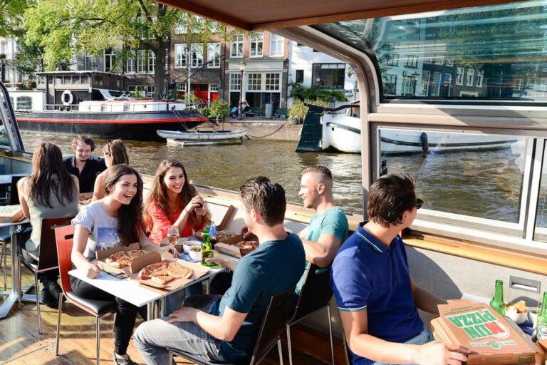 Amsterdam: Evening Canal Cruise With Pizza And Drinks Tour Overview And Pricing