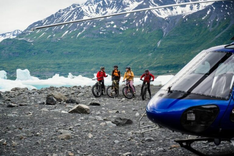 Anchorage: Heli E Biking Adventure Helicopter Ride Over Knik River Valley