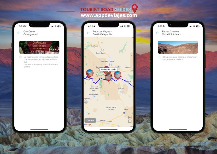 App Self-Guided Road Routes Death Valley - Overview of Death Valley