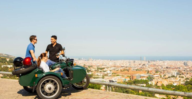 Barcelona: Motorcycle Sidecar Full Day Tour With Stops Tour Overview