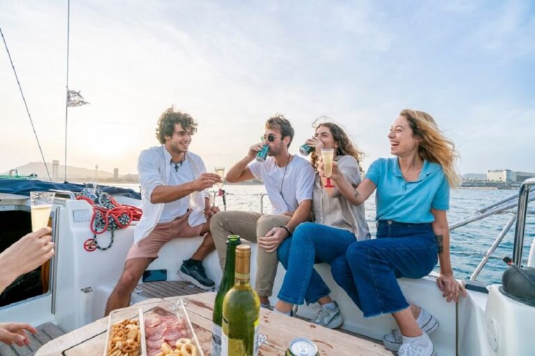 Barcelona: Sailing Trip With Drinks And Snacks Luxury Boat Rental