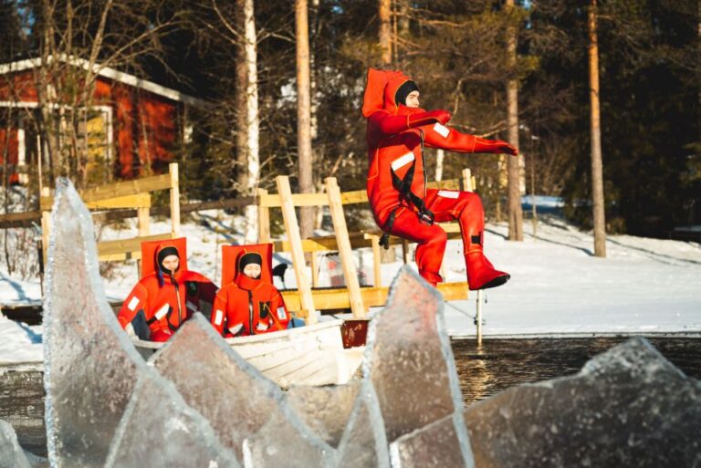 Daytime Ice Floating In Rovaniemi, Small Groups Activity Description