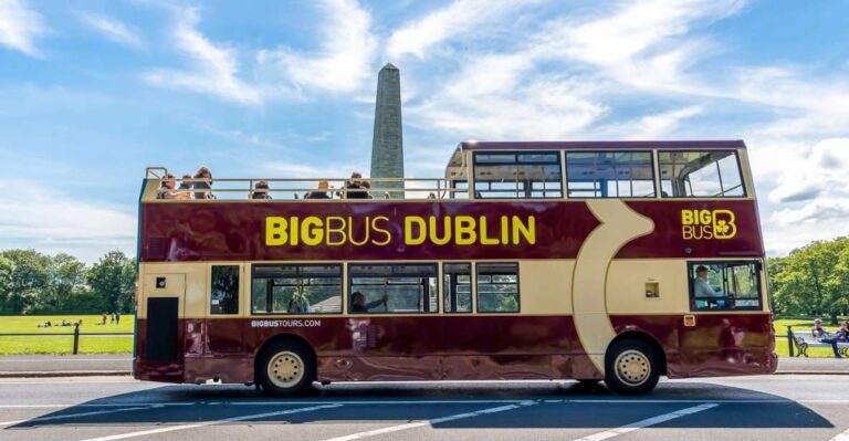 Dublin: Big Bus Hop On, Hop Off Tour With Live Guide Tour Overview