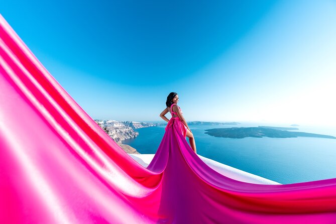 Flying Dress Photoshoot in Santorini by Flying Dress ©