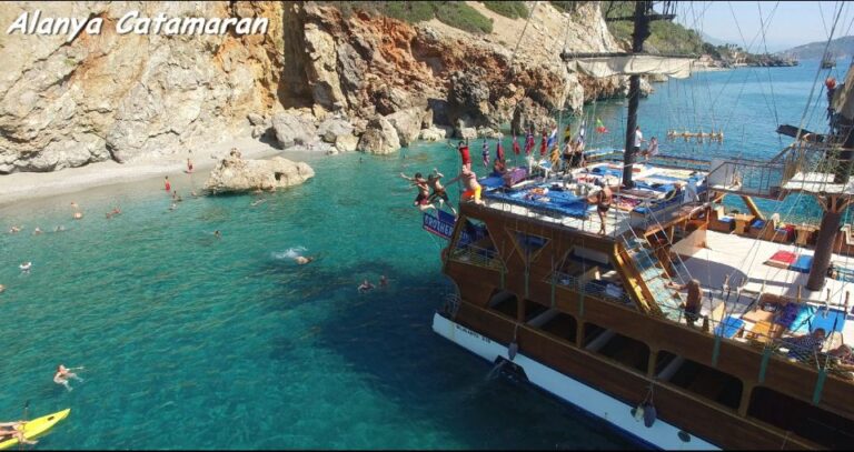 From Alanya: Catamaran Boat Trip With Sunbathing & Swimming Activity Details