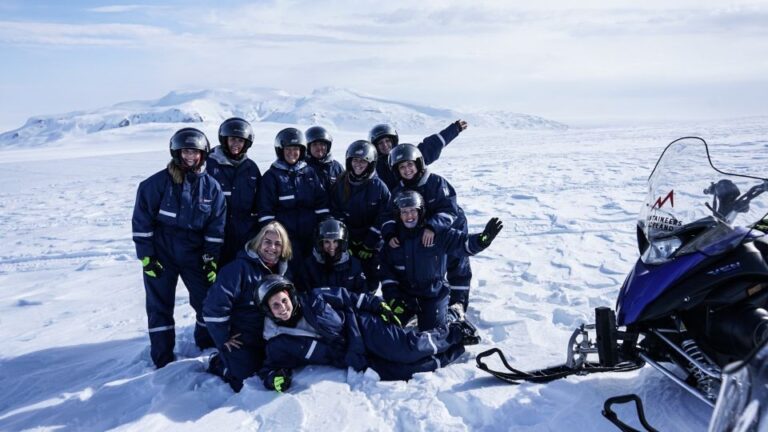 From Gullfoss: Langjökull Glacier Snowmobile Tour Overview Of The Snowmobile Tour