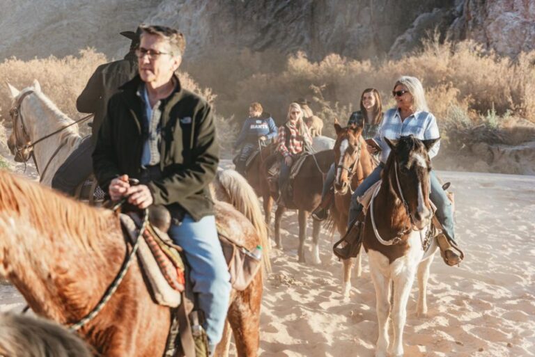 From Las Vegas: Desert Sunset Horseback Ride With Bbq Dinner Desert Sunset Horseback Ride