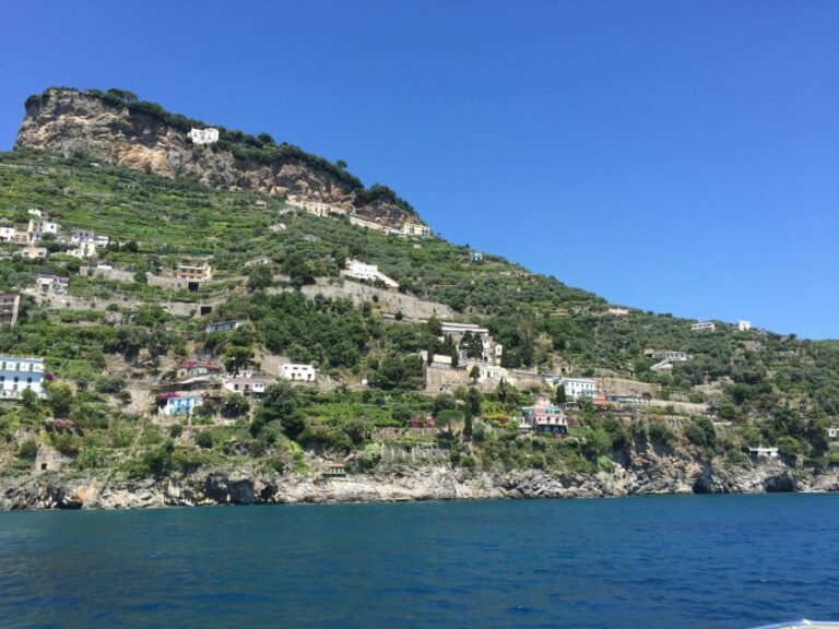 From Praiano: Amalfi Coast Guided Private Cruise With Drinks Overview Of The Excursion