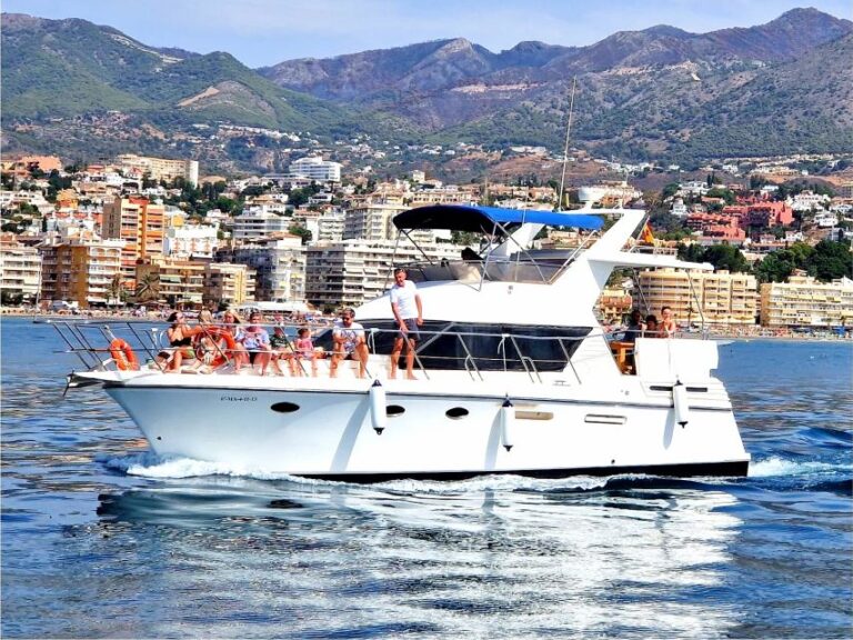 Fuengirola: Private Luxury Yacht Charter For Up To 12 People Relaxing Coastal Boat Cruise