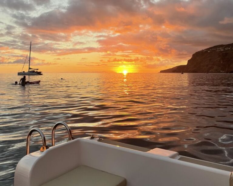 Funchal: Private Sunset Boat Trip With Snorkeling And Paddle Cruise Along Madeiras Coast