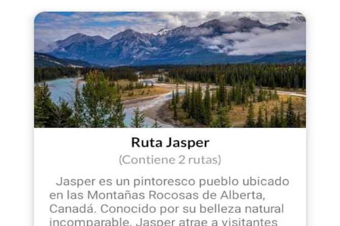 Jasper Self Guided Routes App With Audio Guide Meeting Point And Pickup Location