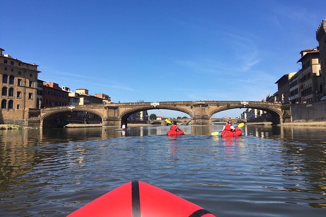 Kayak On The Arno River In Florence Under The Arches Of The Old Bridge Exploring Florences Historical Bridges