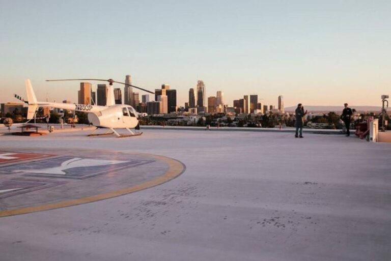 Los Angeles: Downtown Rooftop Landing Helicopter Tour Package Details