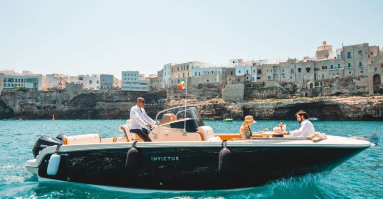 Monopoli: Private Sightseeing Speedboat Tour With Champagne Monopoli And Polignano A Mare Coastal Cruise