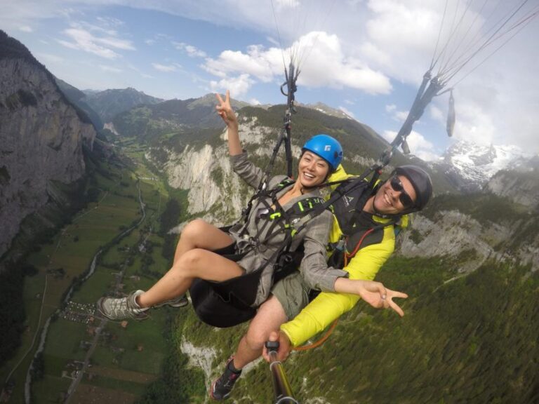 Mürren: Paragliding Over Lauterbrunnen Cliffs And Waterfalls Overview Of The Paragliding Adventure