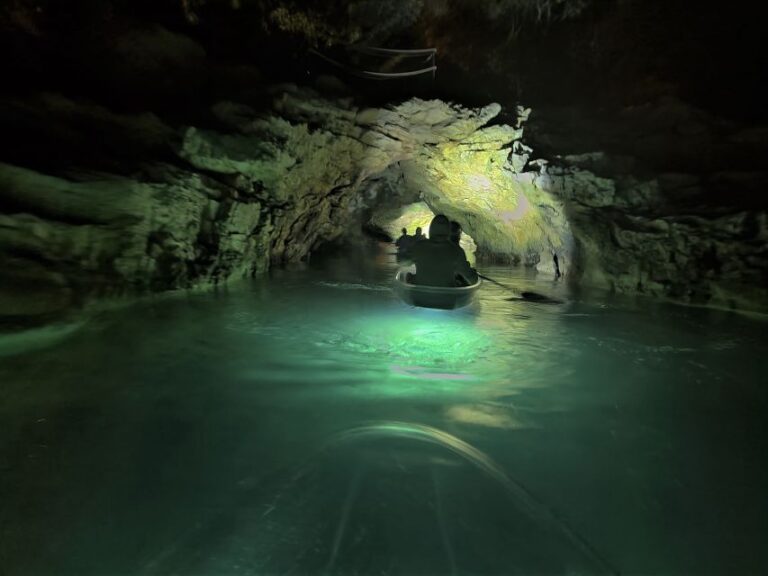 Pula: Blue Cave Illuminated Clear Bottom Kayak Night Tour Tour Overview