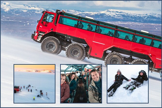 Red Glacier Monster Truck Langjokull Glacier Tour From Gullfoss Tour Overview