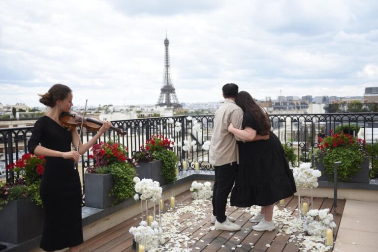 Romantic Proposal On An Eiffel View Palace Terrace Location And Accessibility