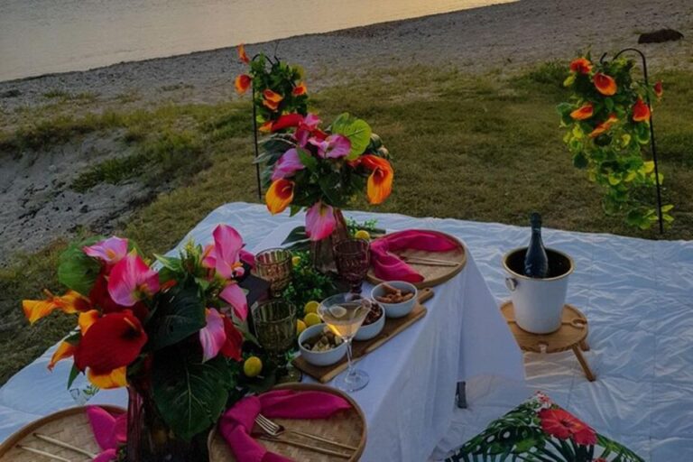 Saint Lucia: Beachfront Sunset Picnic With Butler Picnic Locations And Pickup