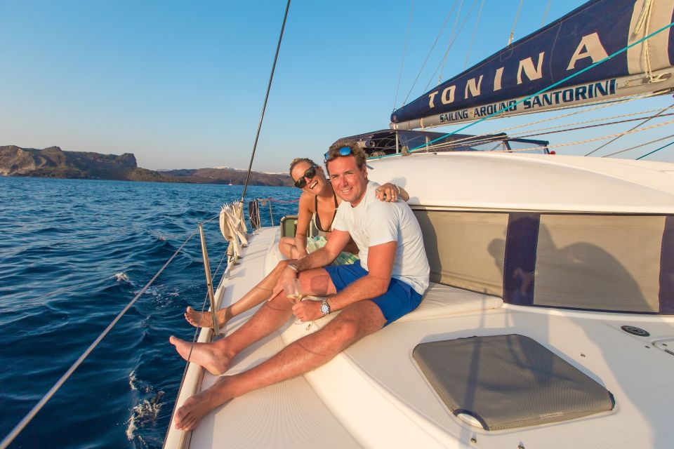 Santorini: Private Catamaran Cruise With Food & Drinks - Overview and Pricing