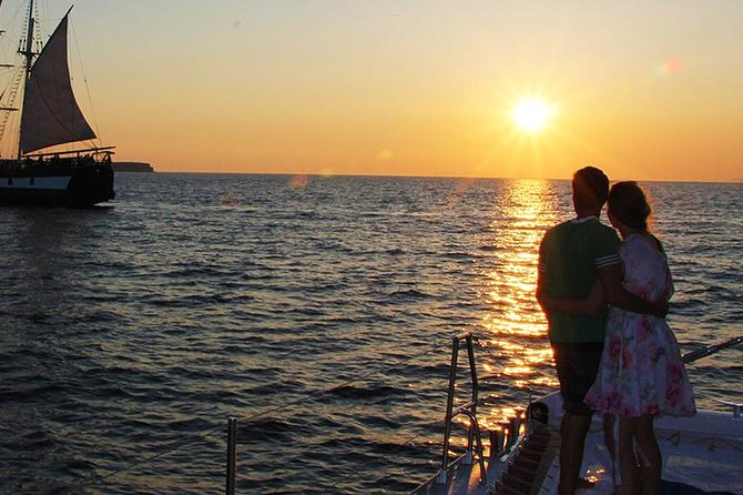 Sunset Sailing Catamaran Cruise In Santorini With Bbq And Drinks Tour Overview