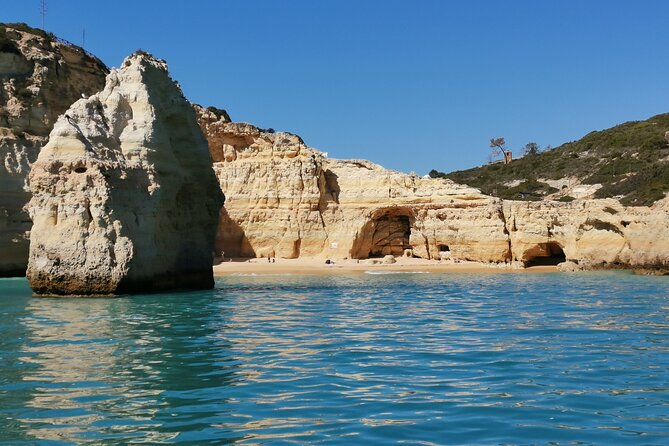 Tour To Benagil Caves And Coastline In Albufeira Stunning Rock Formations