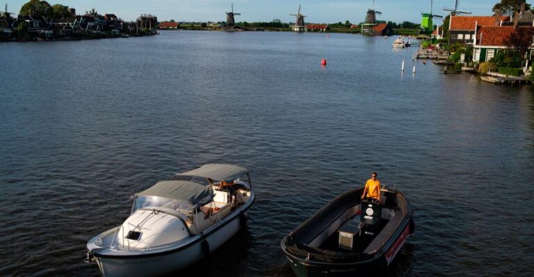 Zaanse Schans Windmills: Private Cruise With Food And Drinks Highlights Of The Experience