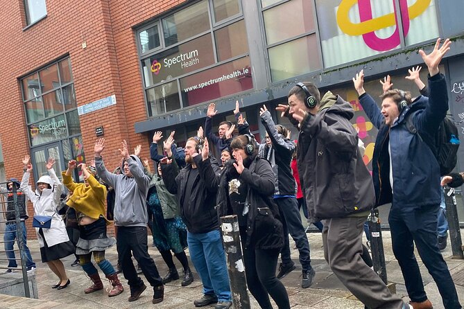 A Silent Disco Walking Tour - Listening to Funky Music