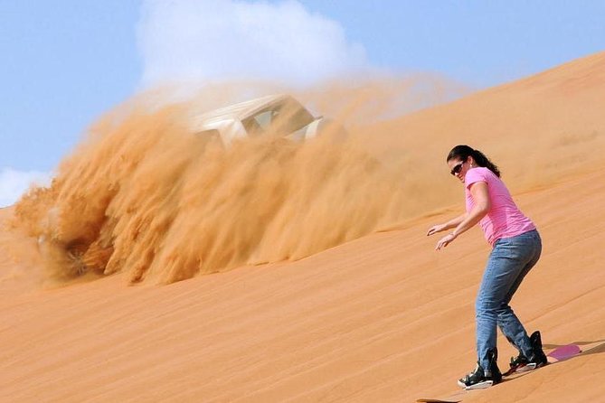 DXB Morning Desert Safari With Camel Ride & Sand Boarding - Exciting Dune Bashing Experience