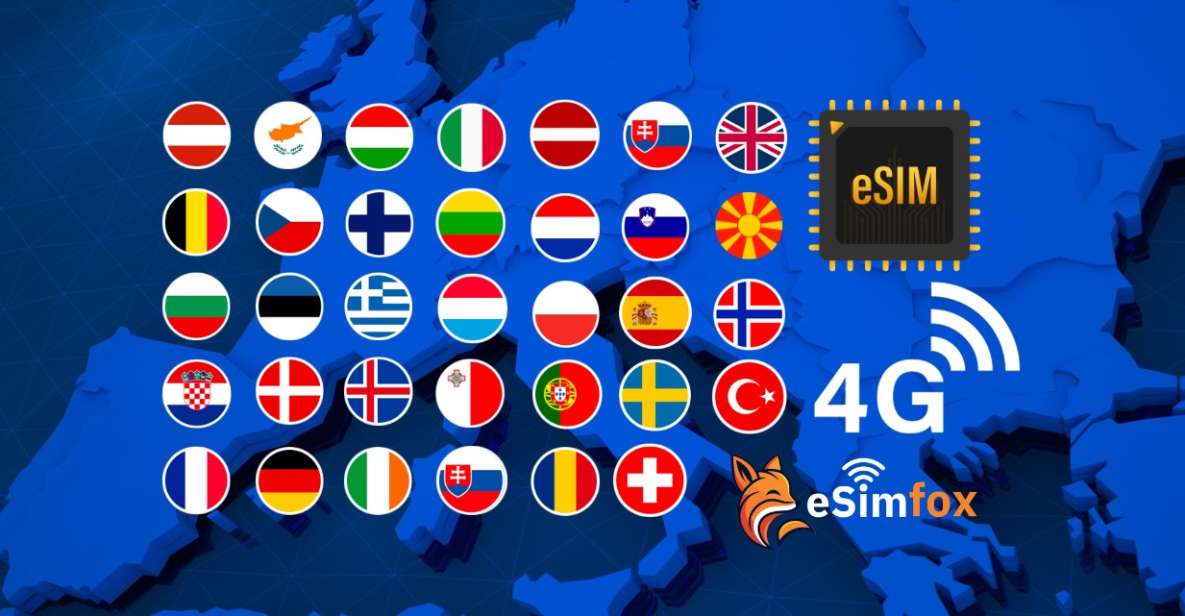 Esim Europe and UK for Travelers - Destinations Covered by the Esim