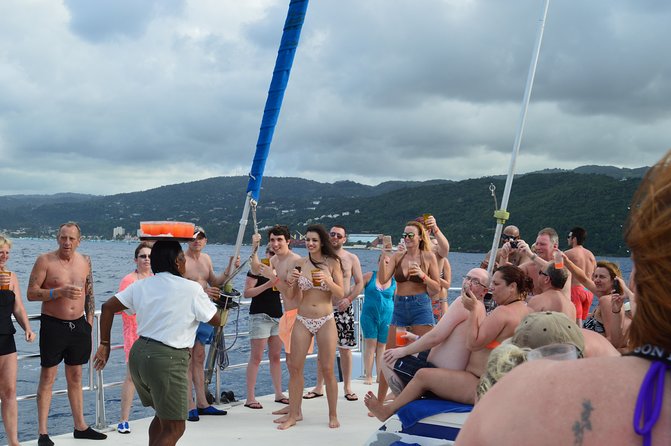 Jamaica Dunns River Falls Party Cruise With Snorkeling - Duration and Schedule