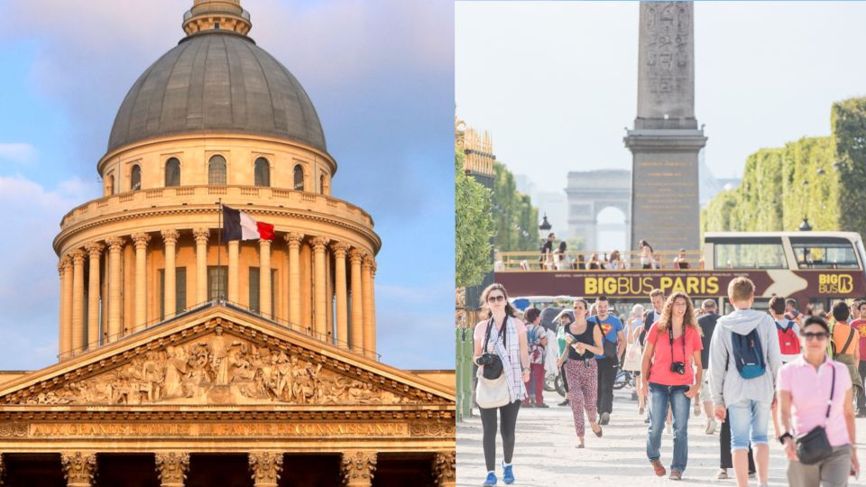 Paris: Big Bus Hop-On Hop-Off Tour and Pantheon Entrance - Inclusions in the Combo Package