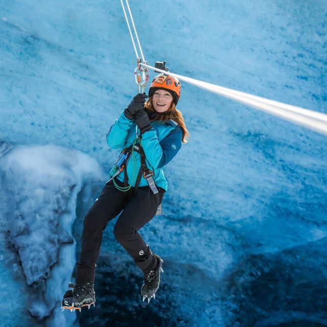 Private Glacier Zip Line + Glacier Adventure - Explore the Crystal Ice Cave