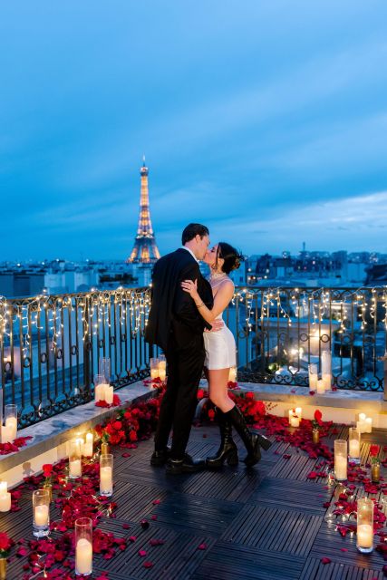 Romantic Proposal on an Eiffel View Palace Terrace - Proposal Experience