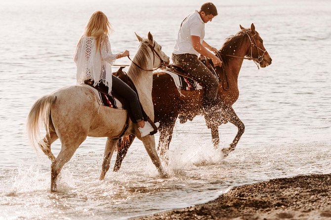 Santorini: Horse Riding to the Black Sandy Beach (Eros Beach) - Exploring the Rock Formations