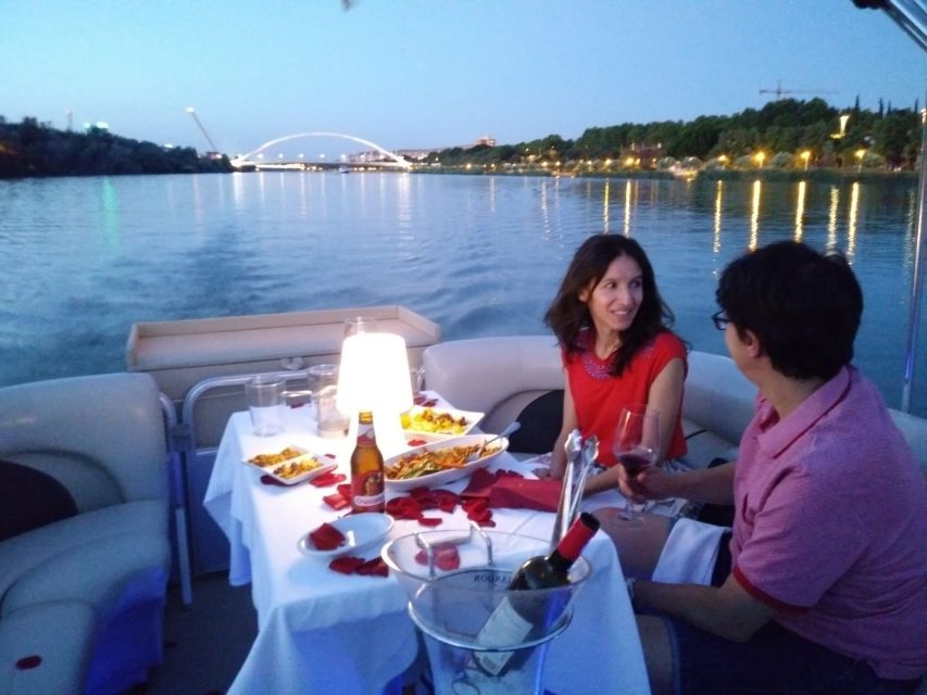 Seville: Private River Cruise With Dinner and Drinks - Itinerary and Duration