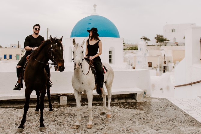 Traditional Greek Village and Caldera Cliff Horse Riding Tour - Exploring the Vineyards