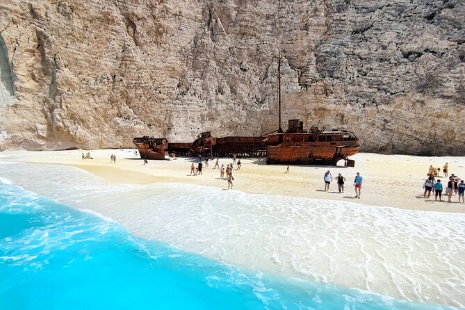 Zakynthos Half Day Tour Shipwreck Beach Blue Caves by Small Boat - Highlights: Shipwreck Beach