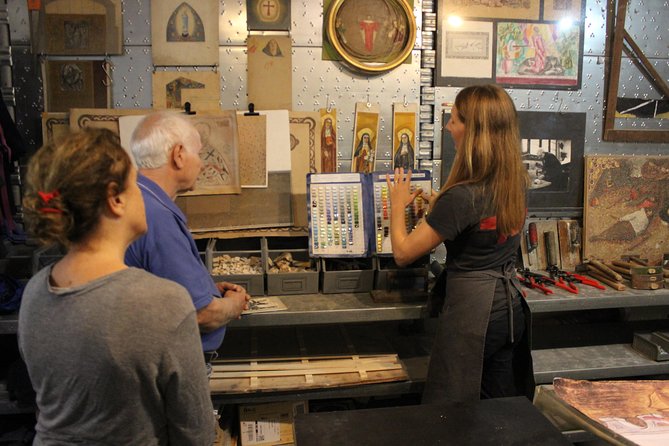 Ancient Mosaic Workshop in Rome, Italy - Marble Tile Cutting Techniques